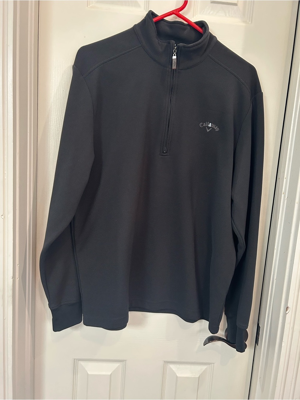 Callaway Men’s Dark Charcoal Zip Mock Neck Sweater
